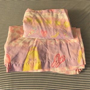Rare Mattel Barbie Dream Time Ballerina Flat & Fitted Full Size Sheets